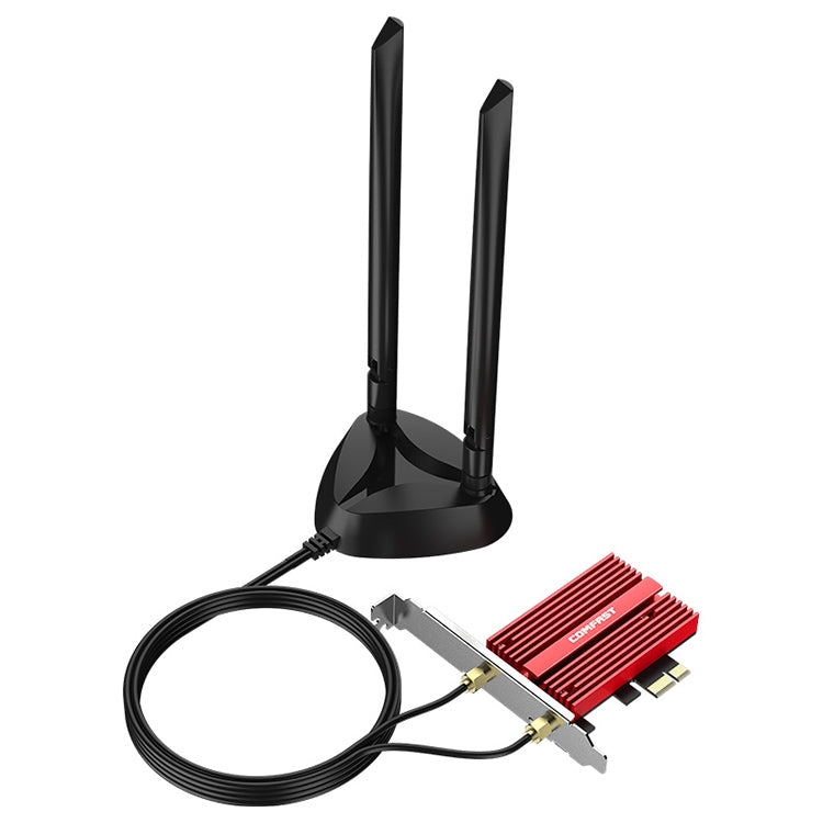 COMFAST CF-AX210 PLUS 5374Mbps Tri-band + Bluetooth 5.2 Wireless WiFi6E PCI-E Network Card, CF-AX210 PLUS COMFAST CF-AX210 PLUS 5374Mbps Tri-band + Bluetooth 5.2 Wireless WiFi6E PCI-E Network Card, CF-AX210 PLUS